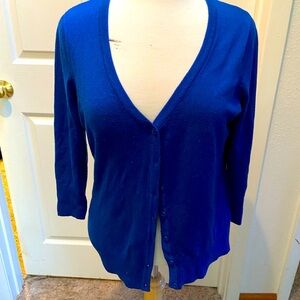 Royal Blue V-Neck Cardigan